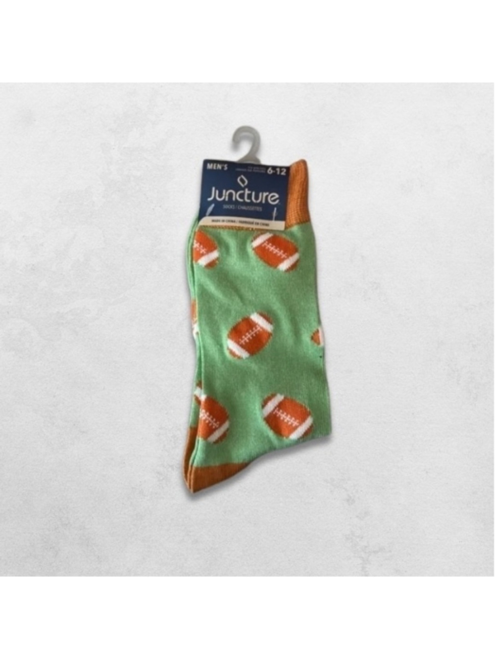NWT Juncture Football Socks Mint Green Orange Men’s 6-12